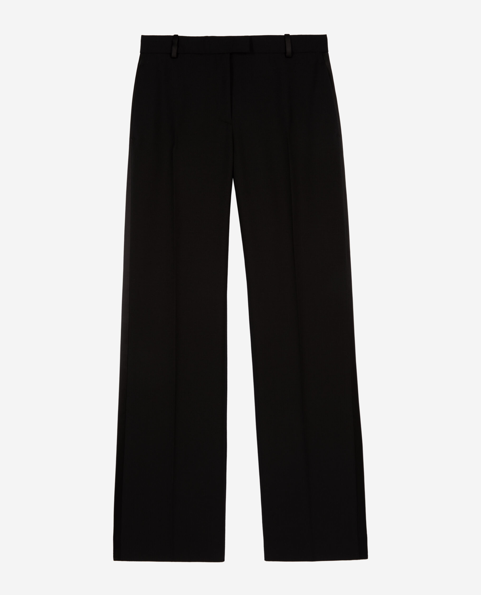 Pantalon de smoking large noir, BLACK, hi-res image number null