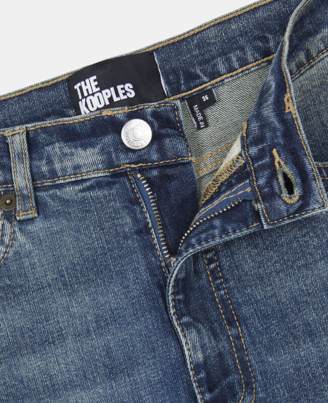 The Kooples FEMME USED RAPIECE jean slim bleu délavé