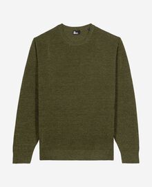 The Kooples HOMME OLIVE KAKI pull en laine et lin kaki