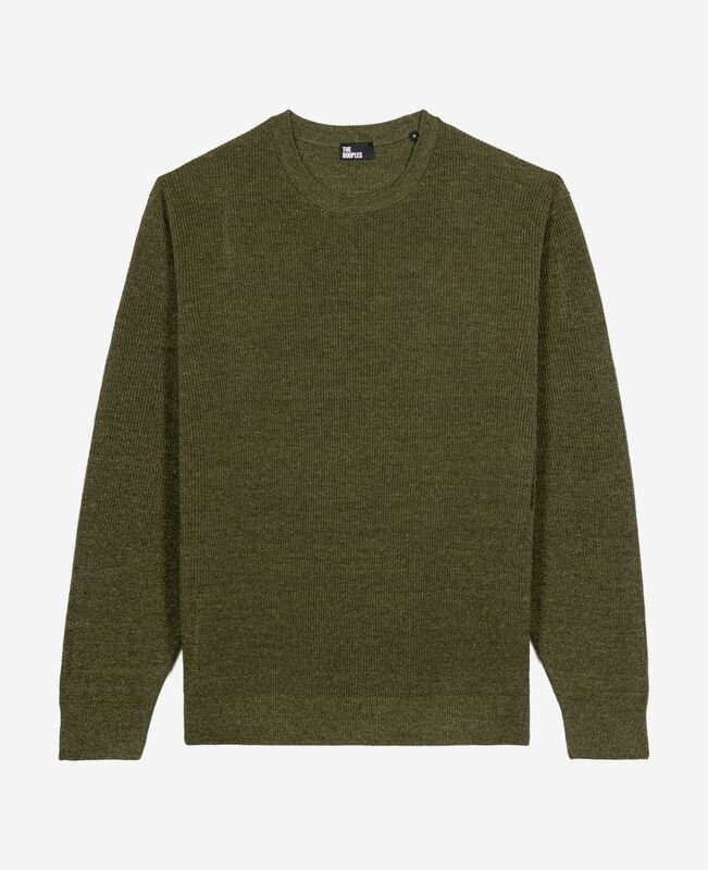 The Kooples HOMME OLIVE KAKI pull en laine et lin kaki
