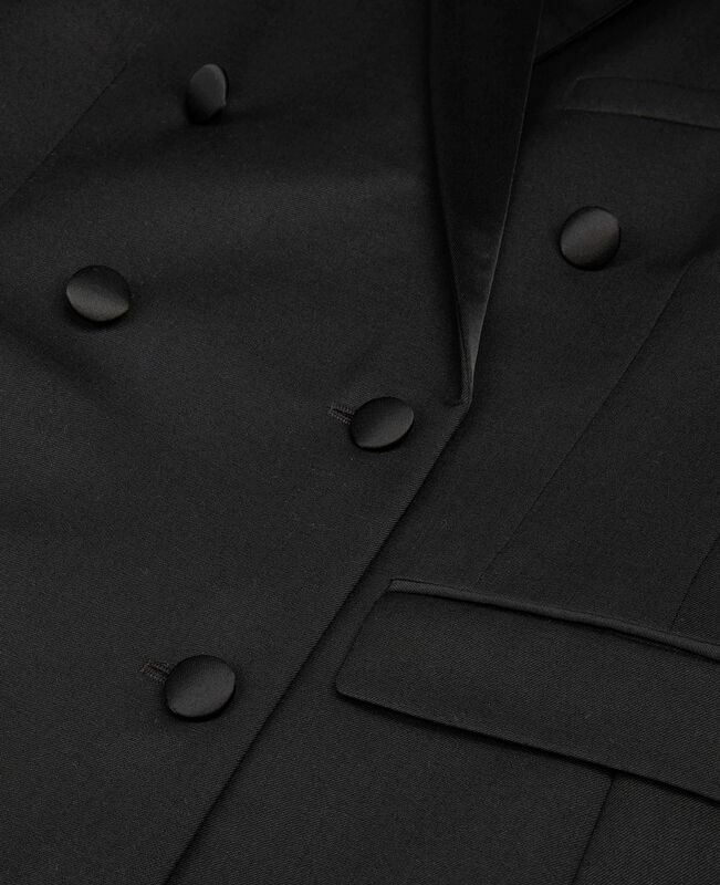 The Kooples FEMME BLACK robe tailleur courte en laine noire