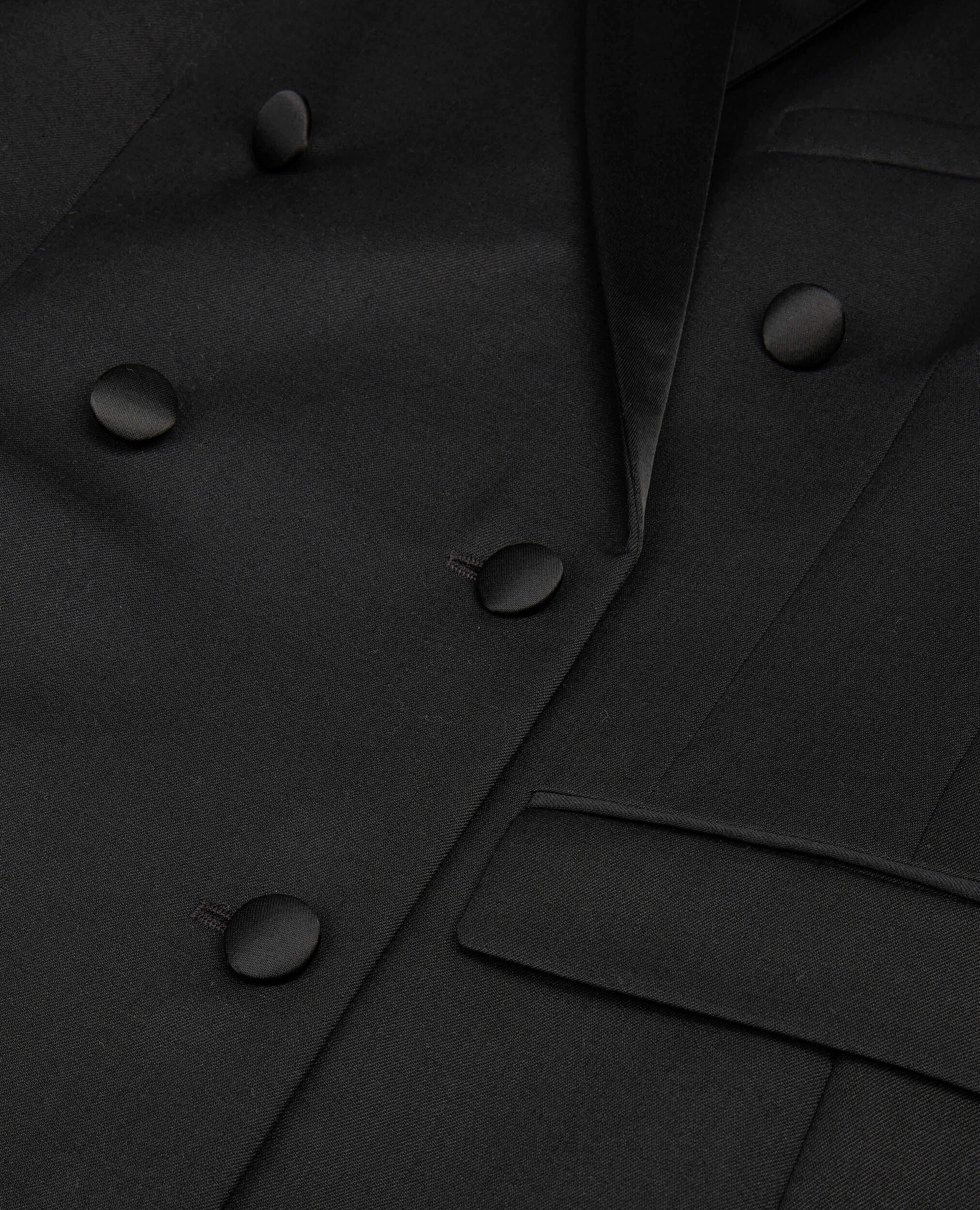 Robe tailleur courte en laine noire, BLACK, hi-res image number null