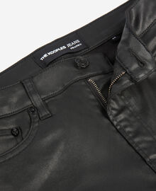 The Kooples FEMME BLACK jean slim effet cuir noir