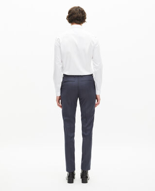 The Kooples HOMME BLUE pantalon de costume à rayures bleu