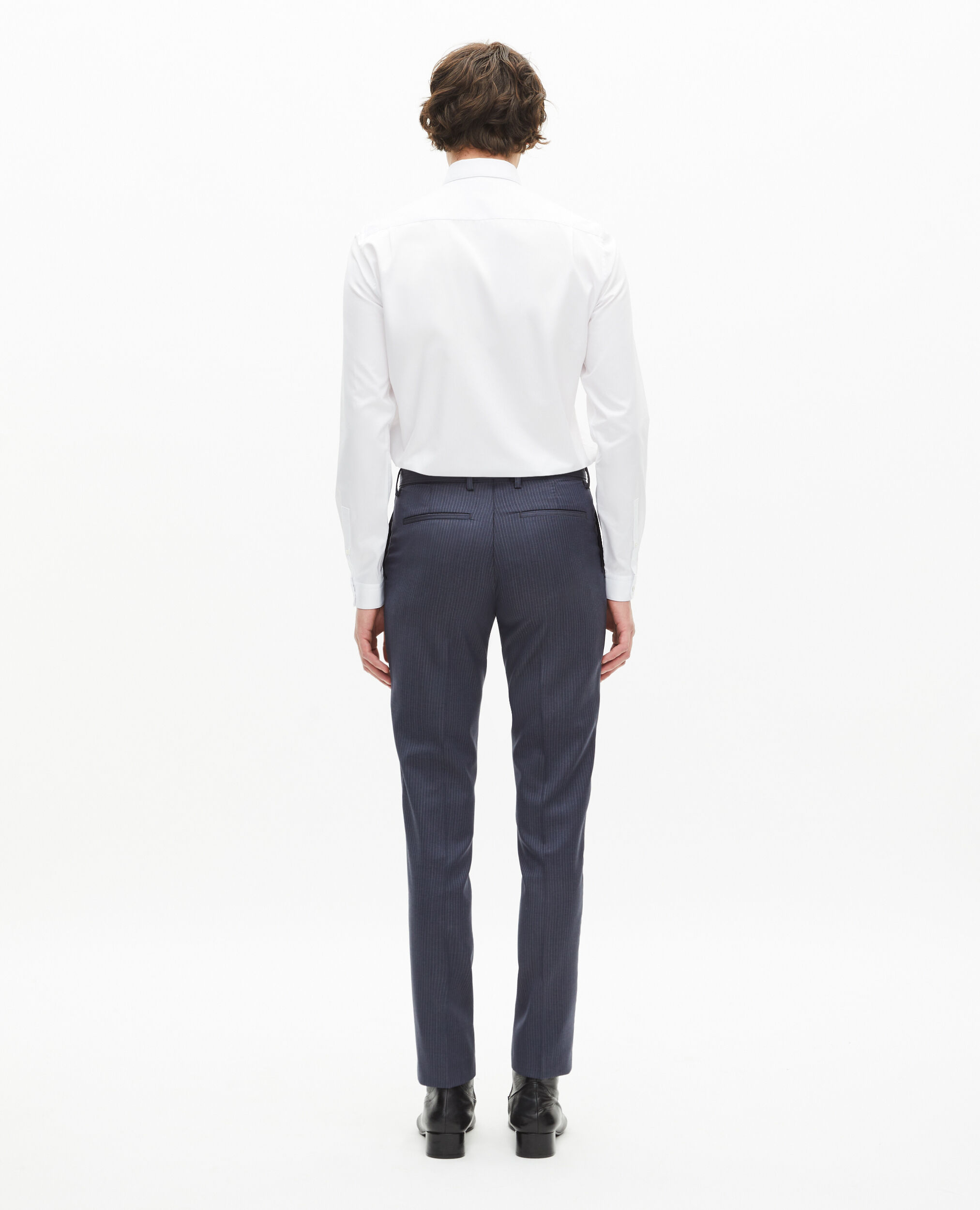 Pantalon de costume à rayures bleu, BLUE, hi-res image number null