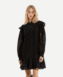 The Kooples FEMME BLACK robe courte en dentelle noire