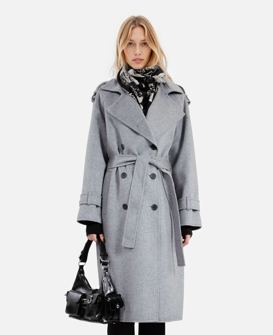 The Kooples FEMME BLACK WHITE foulard imprimé en laine et soie