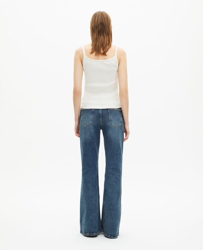 The Kooples FEMME ECRU débardeur côtelé écru