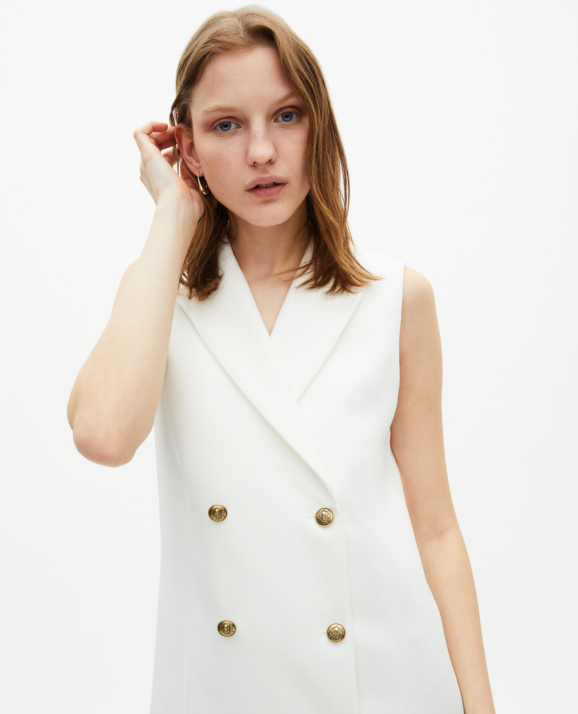 Robe tailleur courte écrue, WHITE, hi-res image number null