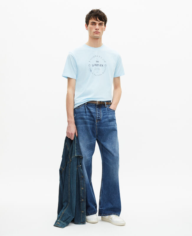 The Kooples HOMME BABY BLUE t-shirt avec sérigraphie bleu clair
