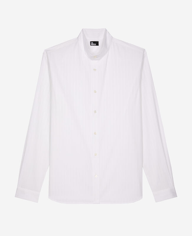 The Kooples HOMME WHITE chemise formelle à rayures blanches