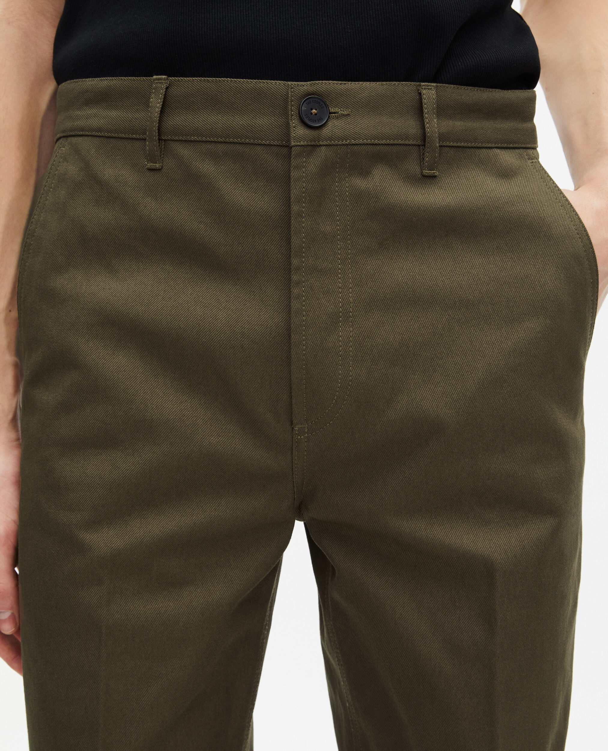 Pantalon droit kaki, KAKI, hi-res image number null