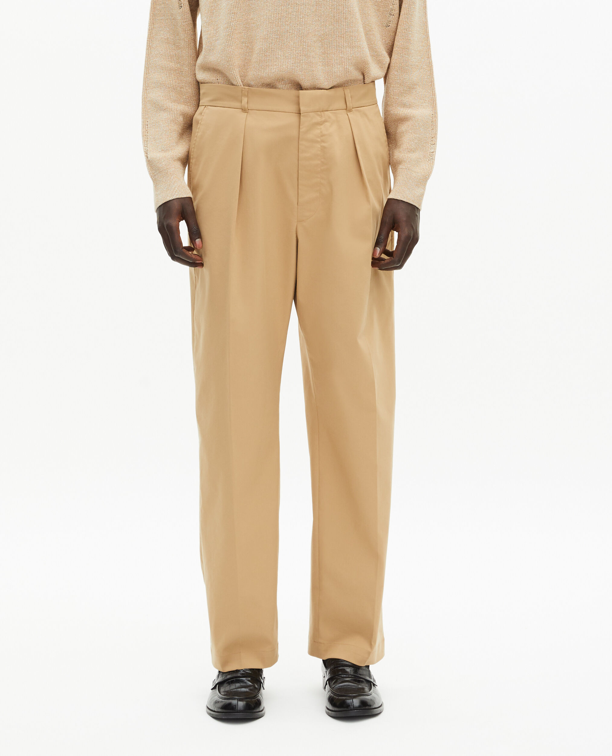Pantalon à pinces beige, BEIGE, hi-res image number null