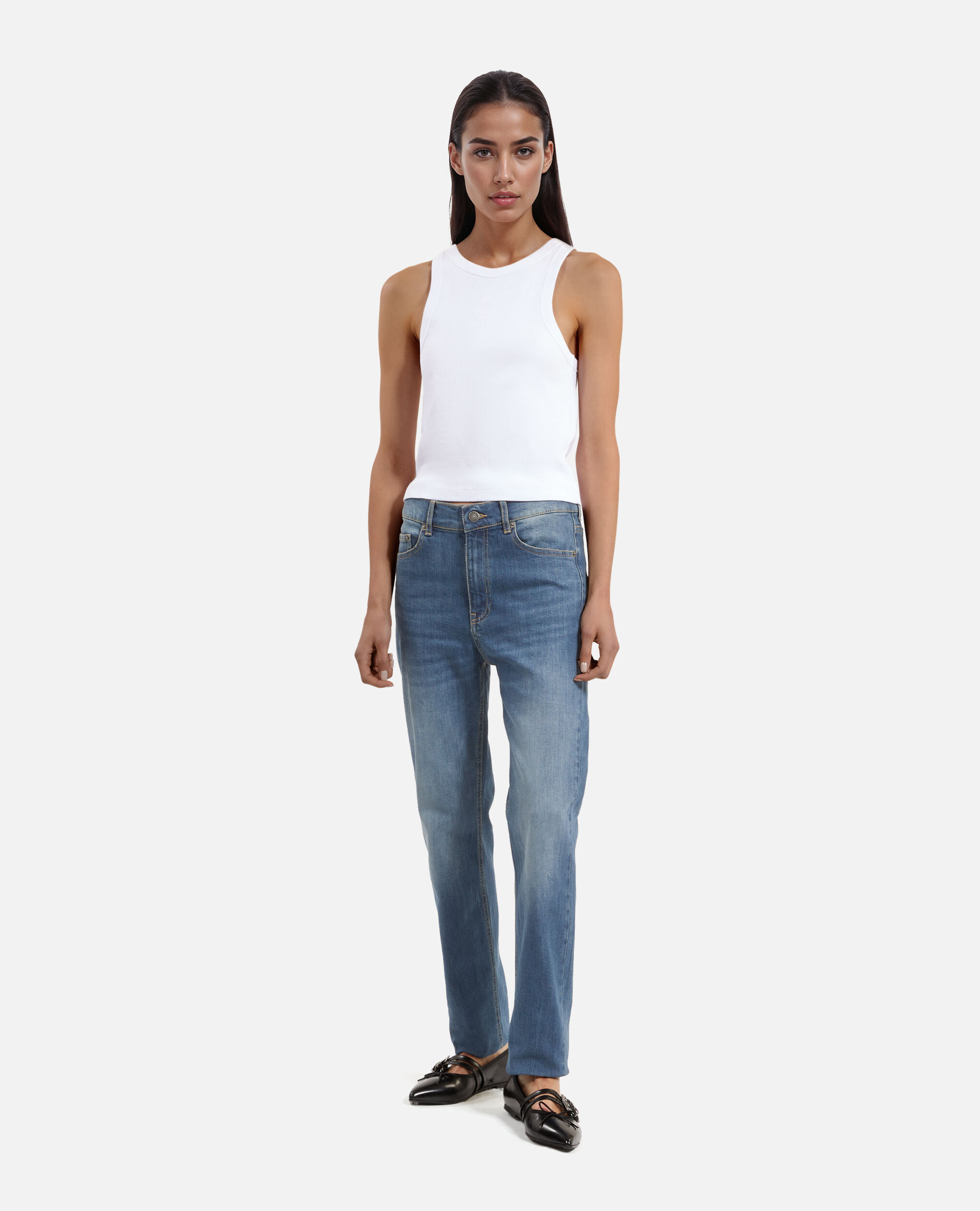 Jean slim bleu, MEDIUM BLUE, hi-res image number null
