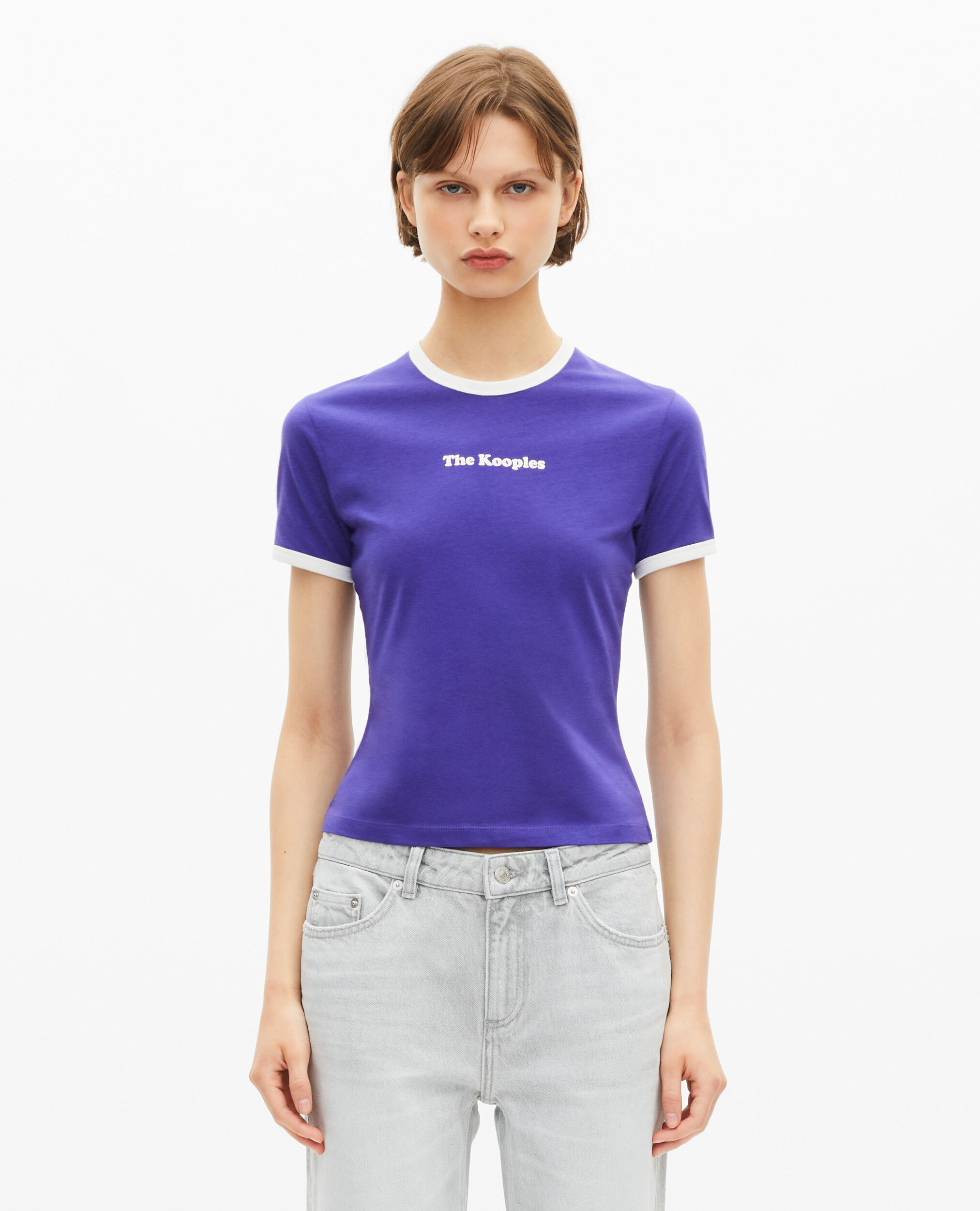 T-shirt avec sérigraphie violet, ELECTRIC BLUE, hi-res image number null