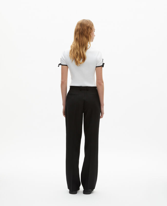 The Kooples FEMME BLACK pantalon tailleur large noir