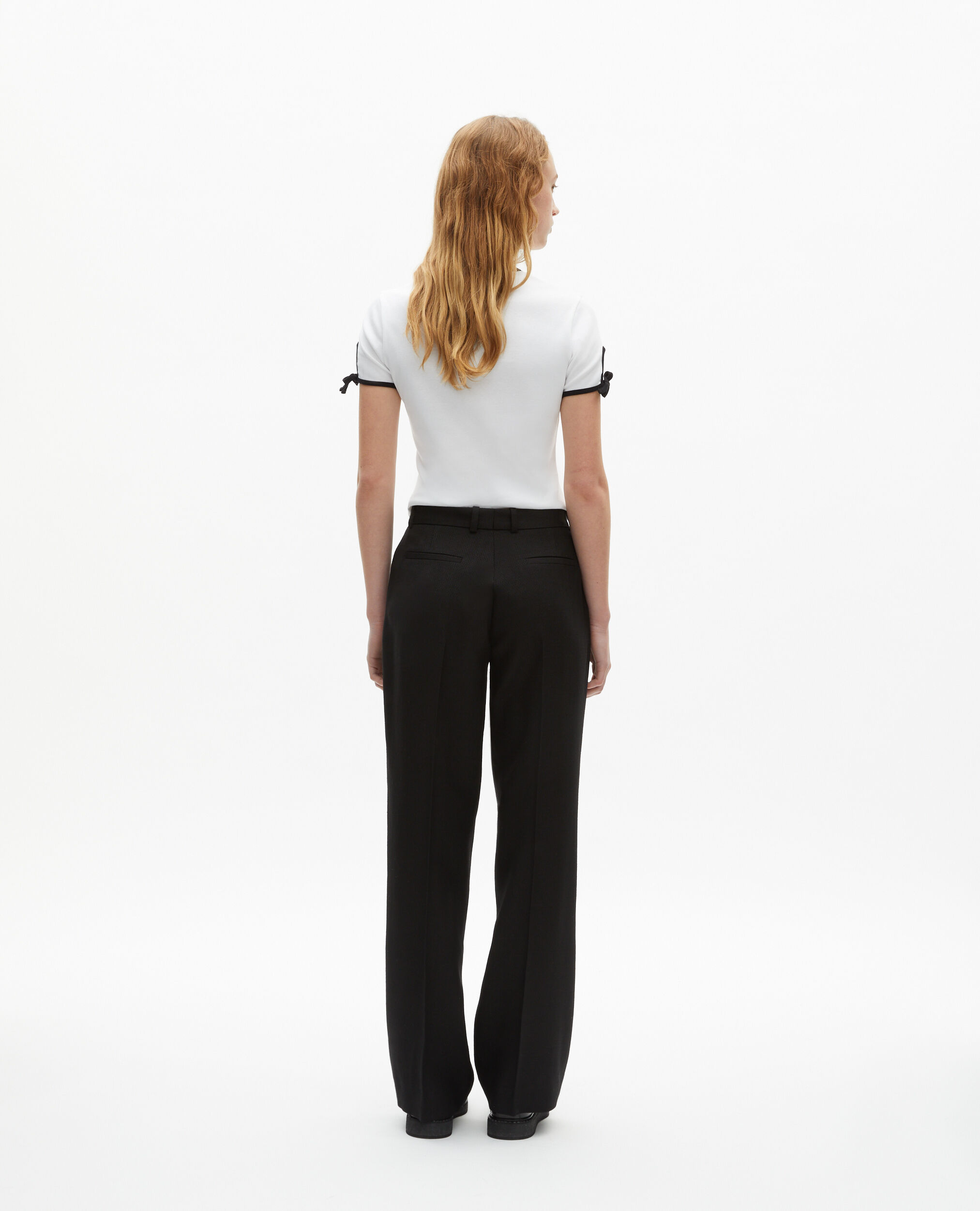 Pantalon tailleur large noir, BLACK, hi-res image number null