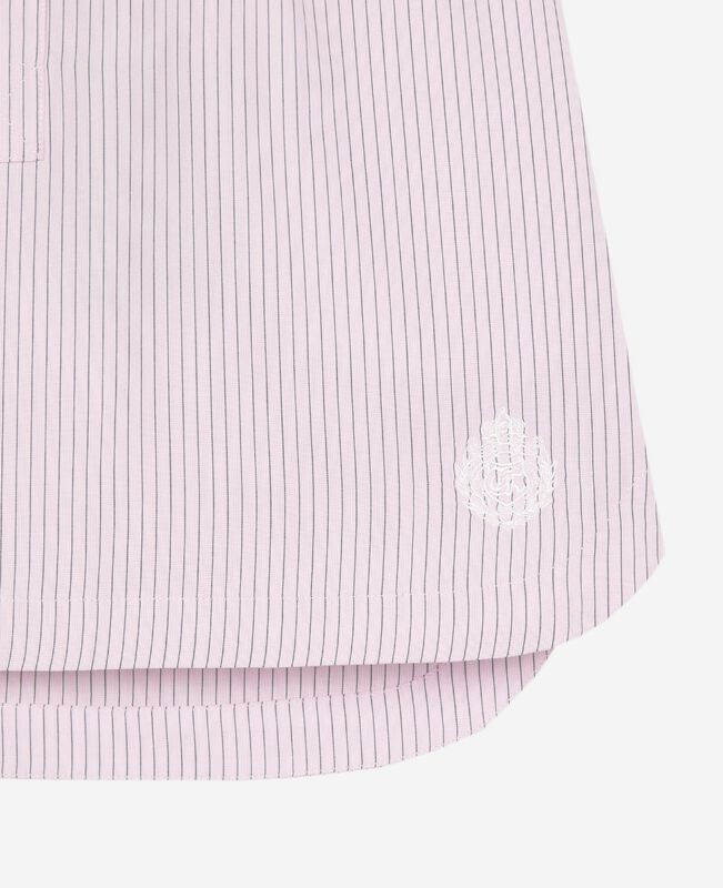 The Kooples FEMME PINK BLACK jupe courte à rayures rose