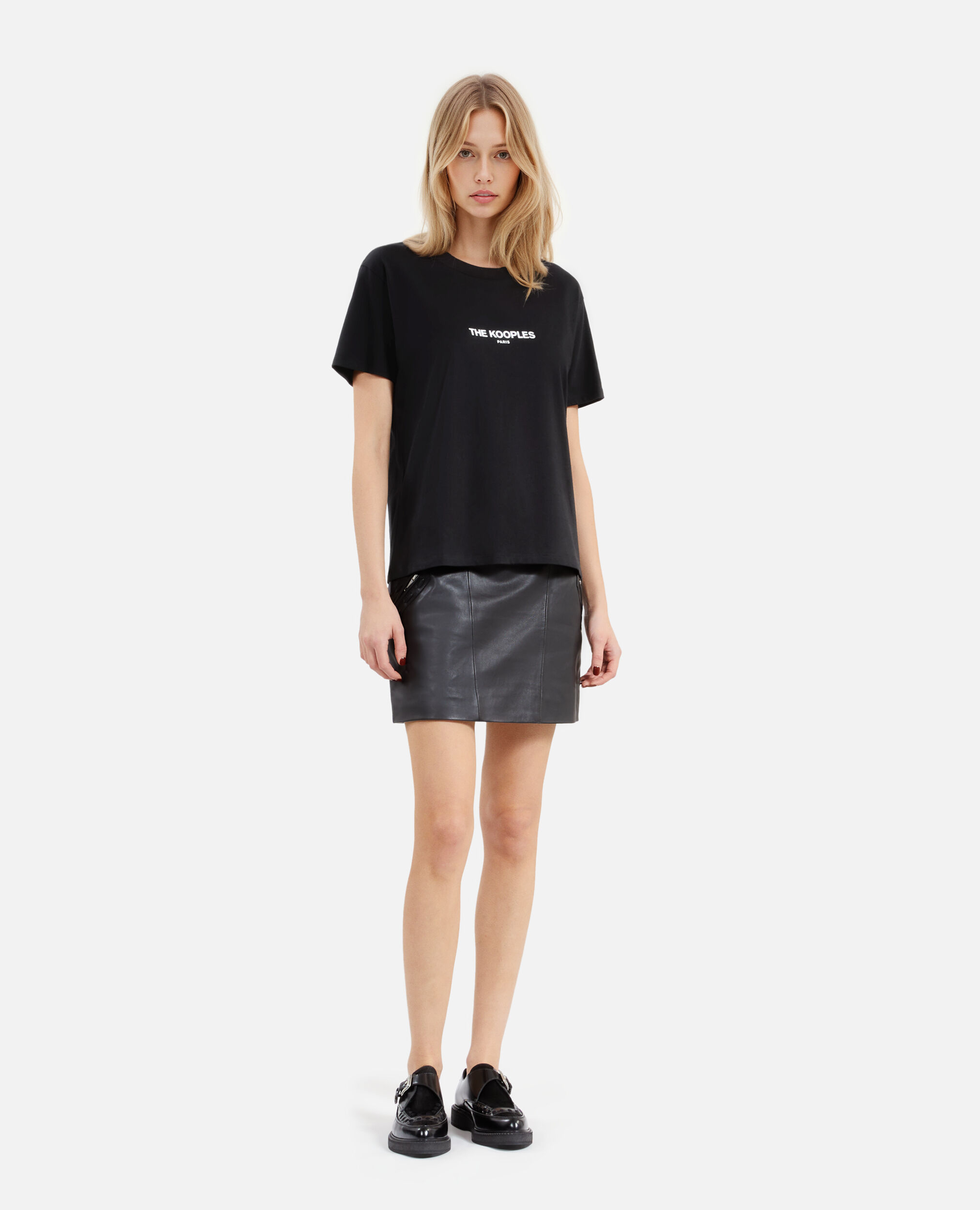 T-shirt Logo noir, BLACK, hi-res image number null