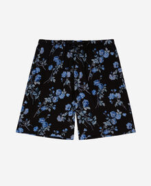 The Kooples HOMME BLACK BLUE bermuda imprimé fleuri noir