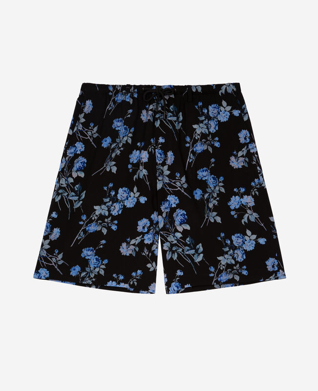 The Kooples HOMME BLACK BLUE bermuda imprimé fleuri noir