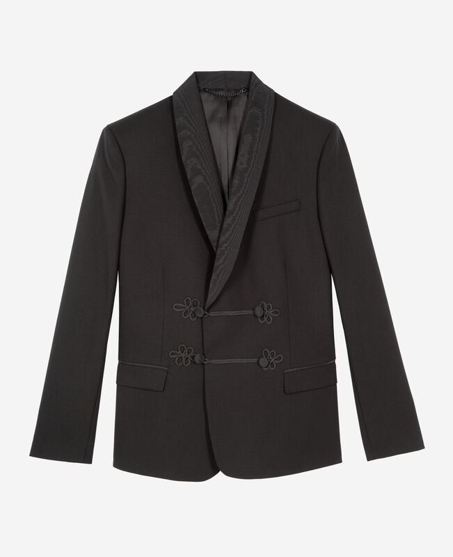 The Kooples HOMME BLACK veste de smoking en laine noire