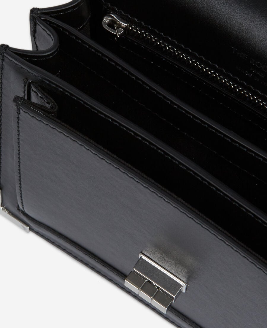 The Kooples WOMEN BLACK BRUT small emily bag in black leather