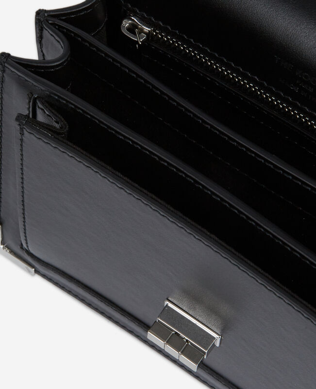 The Kooples FEMME BLACK BRUT sac emily small en cuir noir