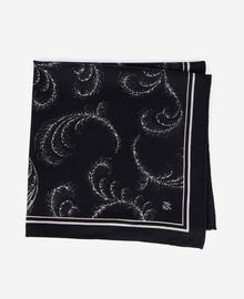 The Kooples FEMME BLACK WHITE foulard imprimé en laine et soie noir
