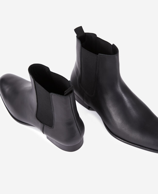 The Kooples HOMME BLACK bottines chelsea en cuir noires