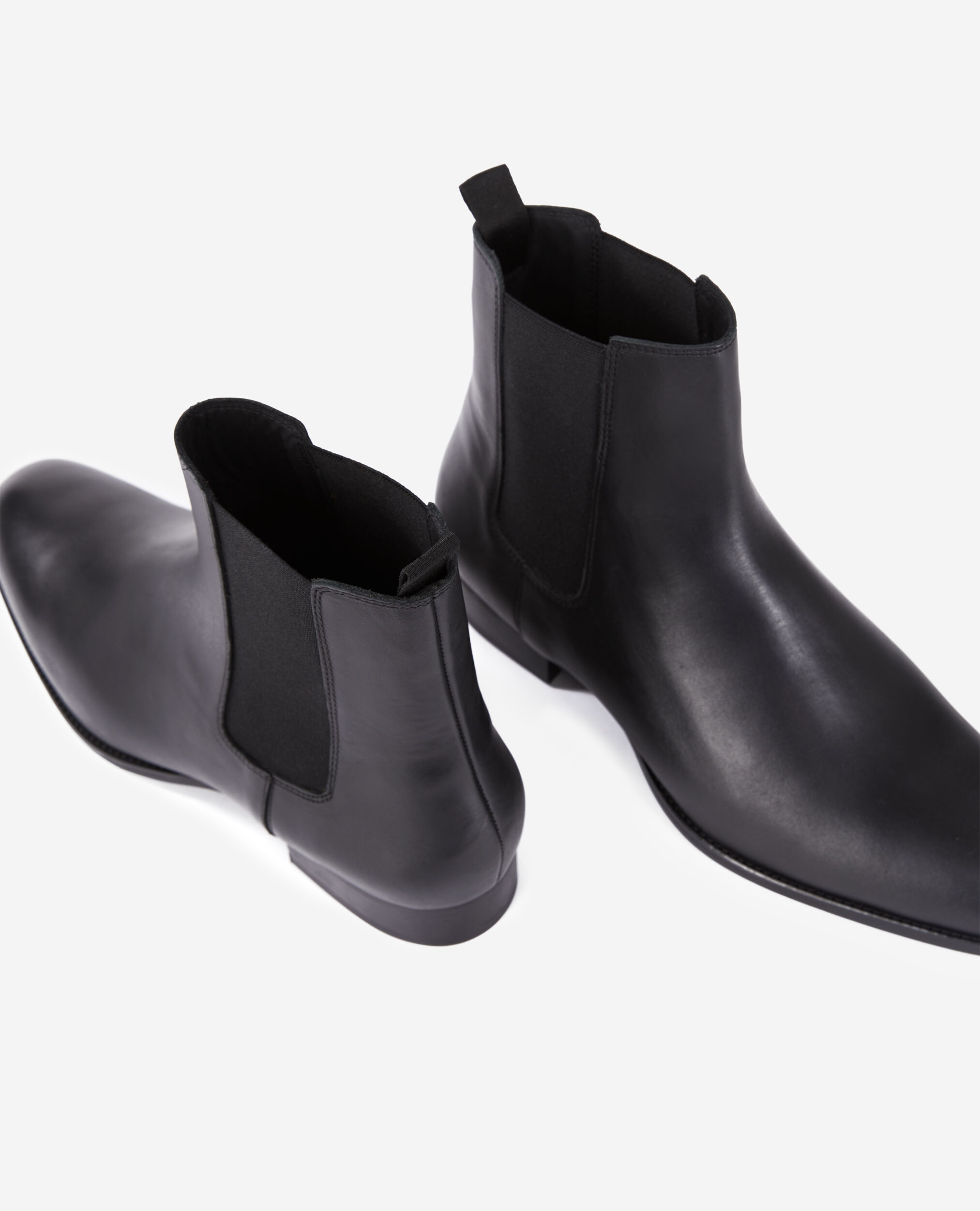 Bottines Chelsea en cuir noires, BLACK, hi-res image number null