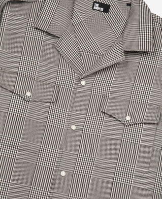 The Kooples MEN BLACK WHITE black and white prince of wales shirt
