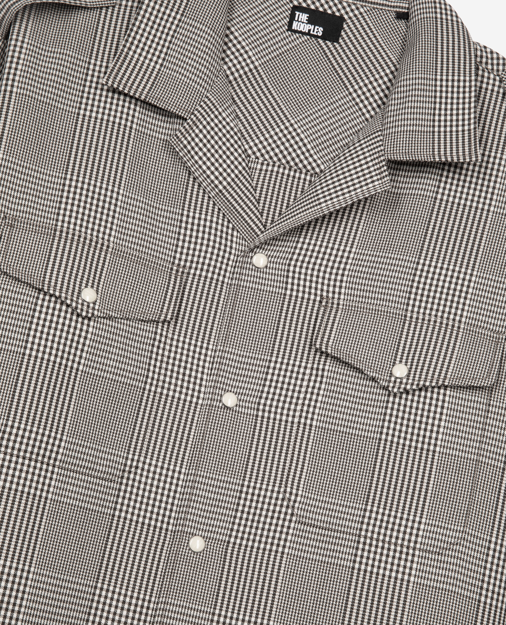 Chemise Prince de Galles noire et blanche, BLACK WHITE, hi-res image number null