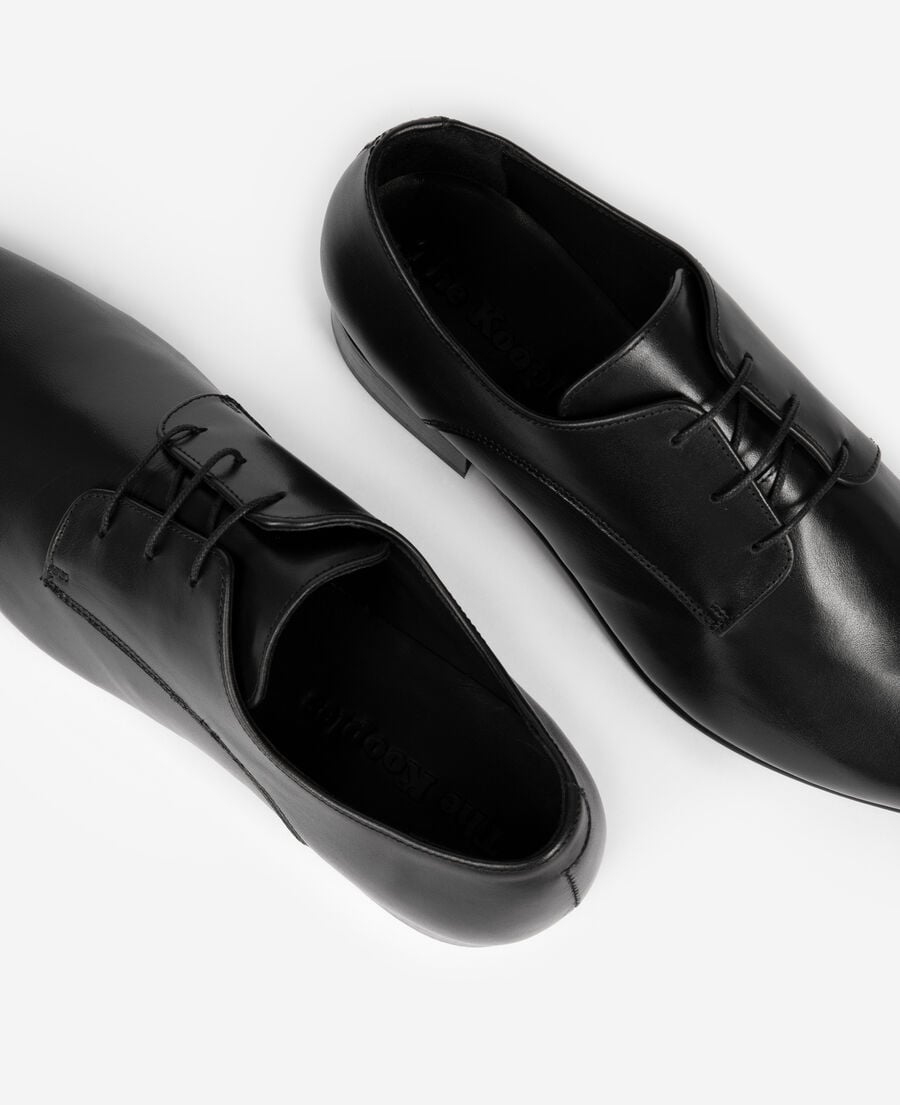 The Kooples HOMME BLACK derbies en cuir noir