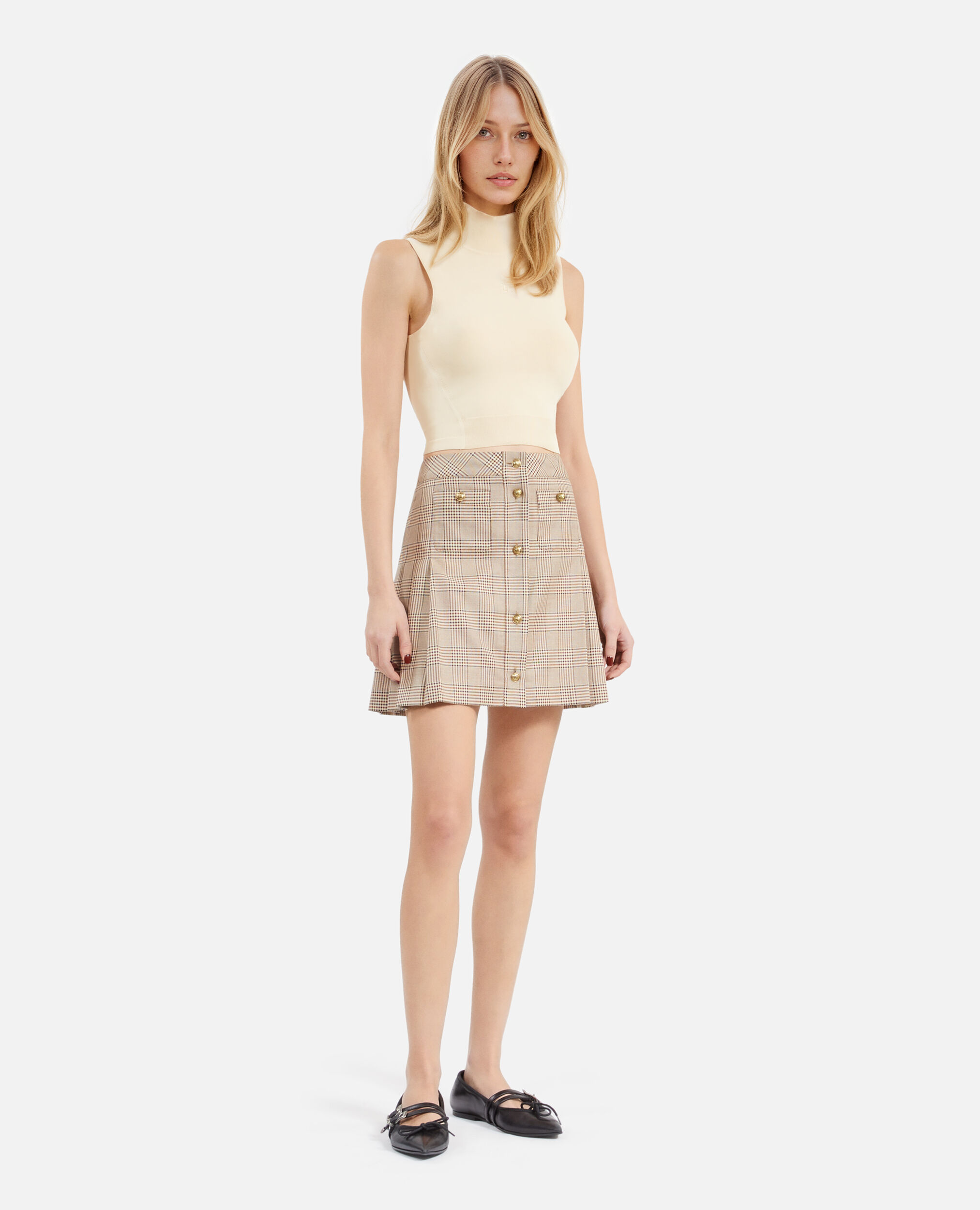 Top en maille beige, BEIGE TAUPE, hi-res image number null