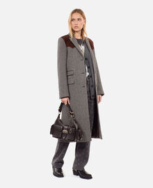 The Kooples FEMME BROWN sac amelia en cuir grainé marron