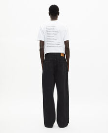The Kooples HOMME BLACK WASHED jean baggy effet côtelé noir