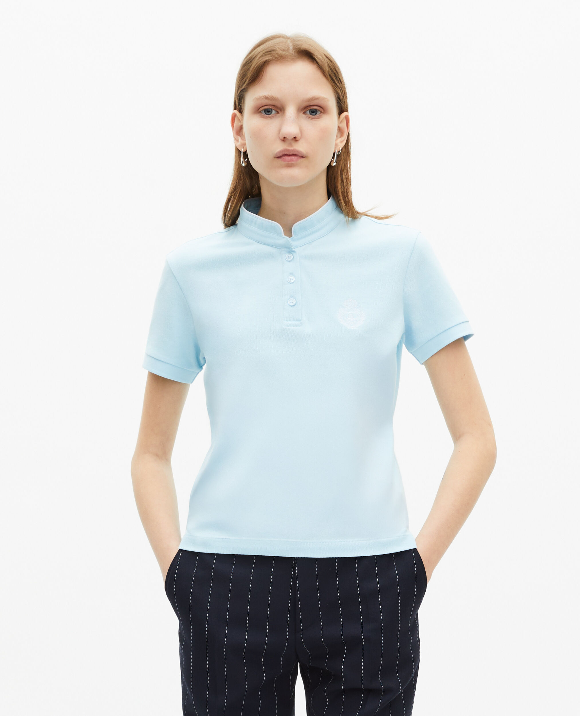 Polo col mao bleu clair, BABY BLUE, hi-res image number null