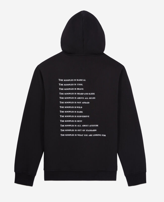 The Kooples HOMME BLACK sweatshirt zippé à capuche what is noir