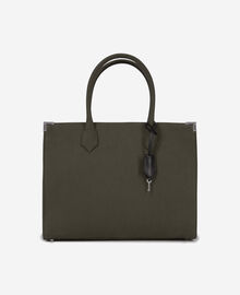 The Kooples FEMME KAKI sac cabas ming en canvas kaki