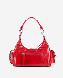 The Kooples FEMME RED sac amelia en cuir craquelé rouge