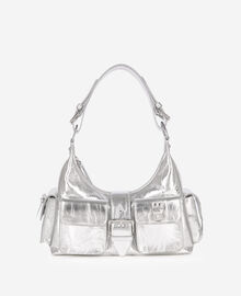 The Kooples FEMME SILVER sac amelia en cuir argenté