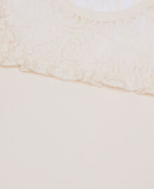 The Kooples FEMME WHITE t-shirt manches longues avec dentelle blanc