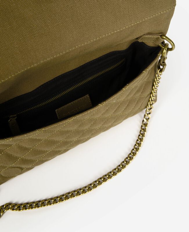 The Kooples FEMME KAKI pochette héritage small en canva kaki