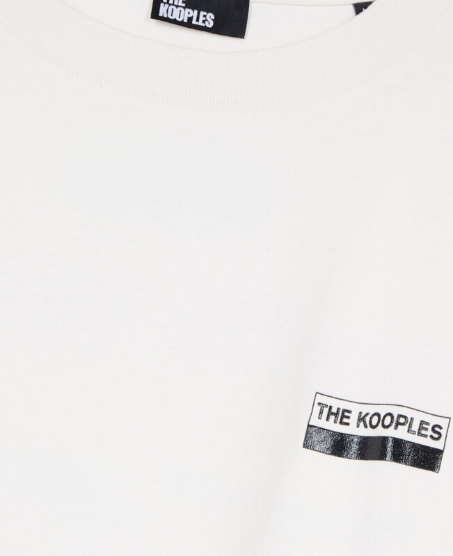 The Kooples HOMME ECRU t-shirt oversize avec sérigraphie écru