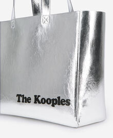 The Kooples FEMME SILVER sac cabas effet cuir argenté