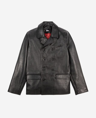 The Kooples MEN BLACK black leather jacket