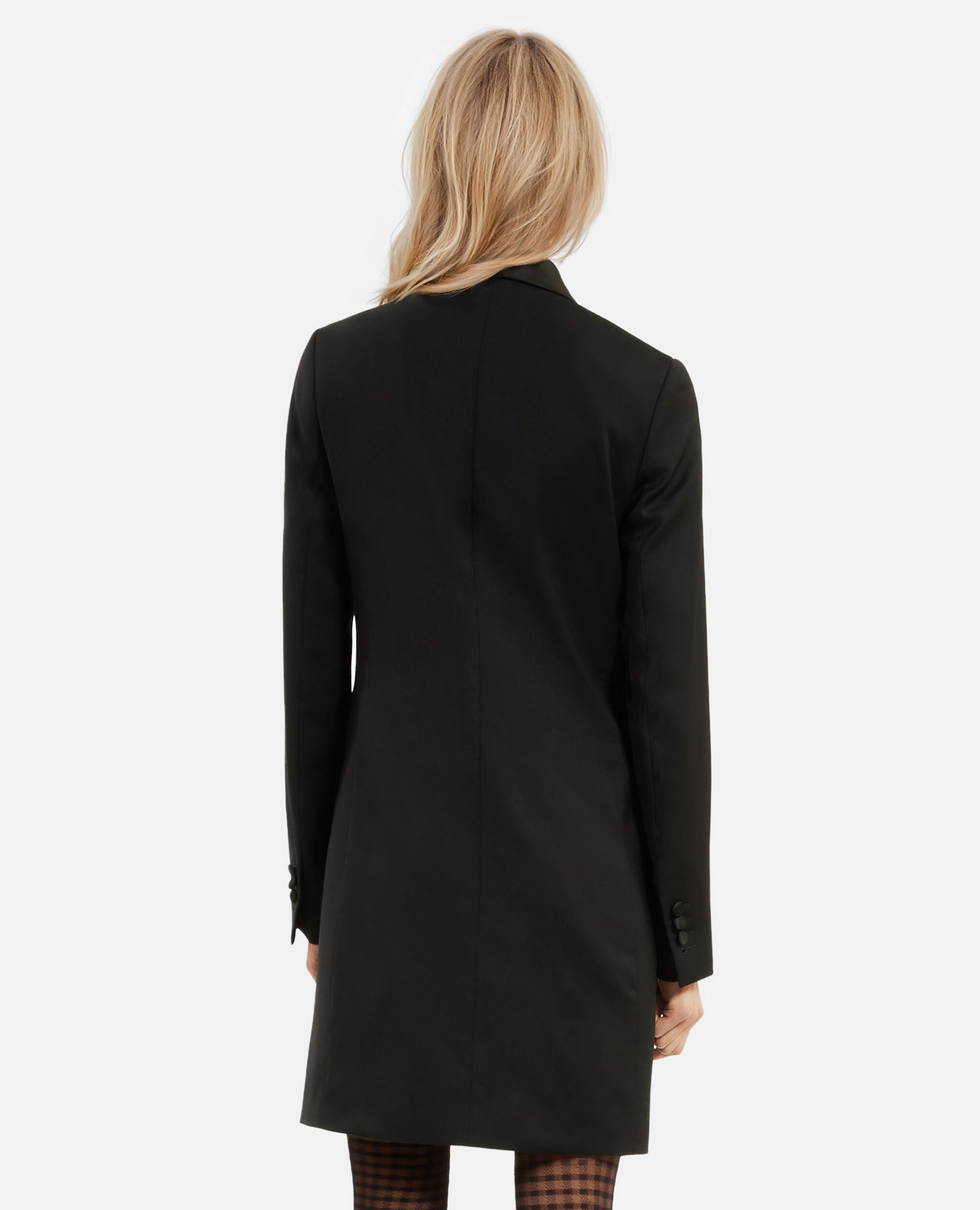 Robe tailleur courte en laine noire, BLACK, hi-res image number null