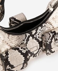 The Kooples FEMME BLACK WHITE sac amelia small en cuir effet python