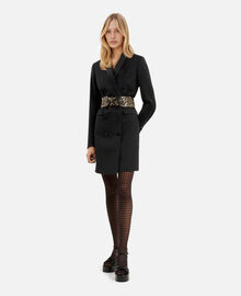 The Kooples FEMME BLACK robe tailleur courte en laine noire